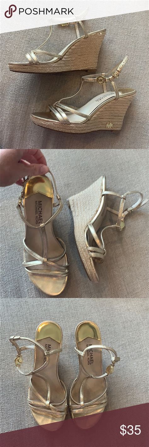 strappy gold wedges michael kors